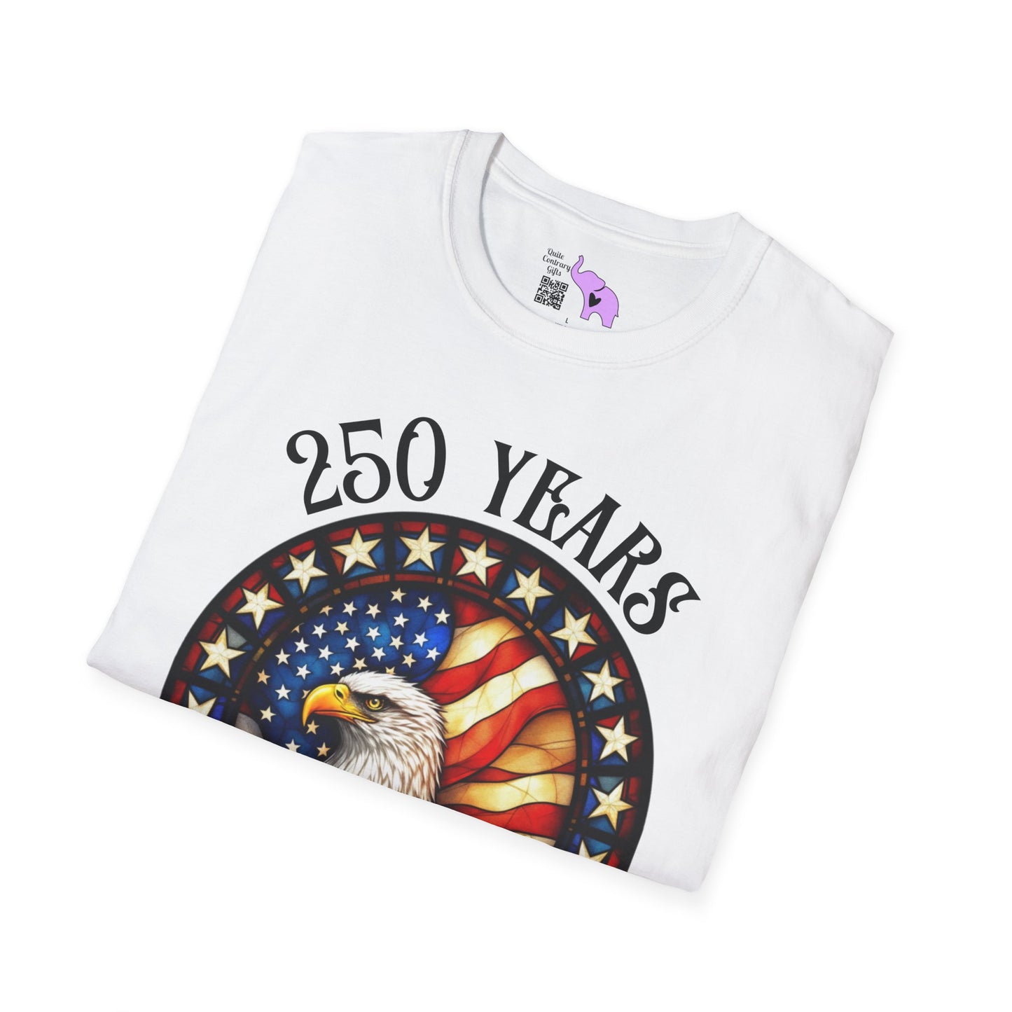 250 Years of Greatness (Stained Glass Eagle) Adult T-shirt