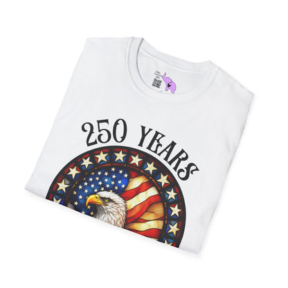 250 Years of Greatness (Stained Glass Eagle) Adult T-shirt