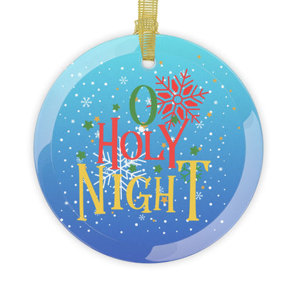 O Holy Night Glass Ornament