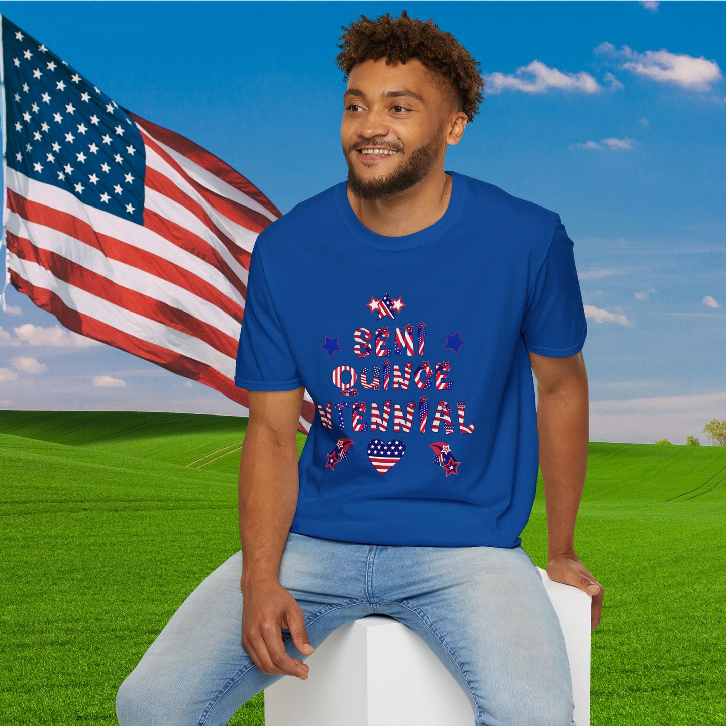 Semiquincentennial (American Flag) Adult T-shirt