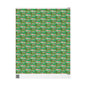 Colorful Christmas Village Green Wrapping Paper