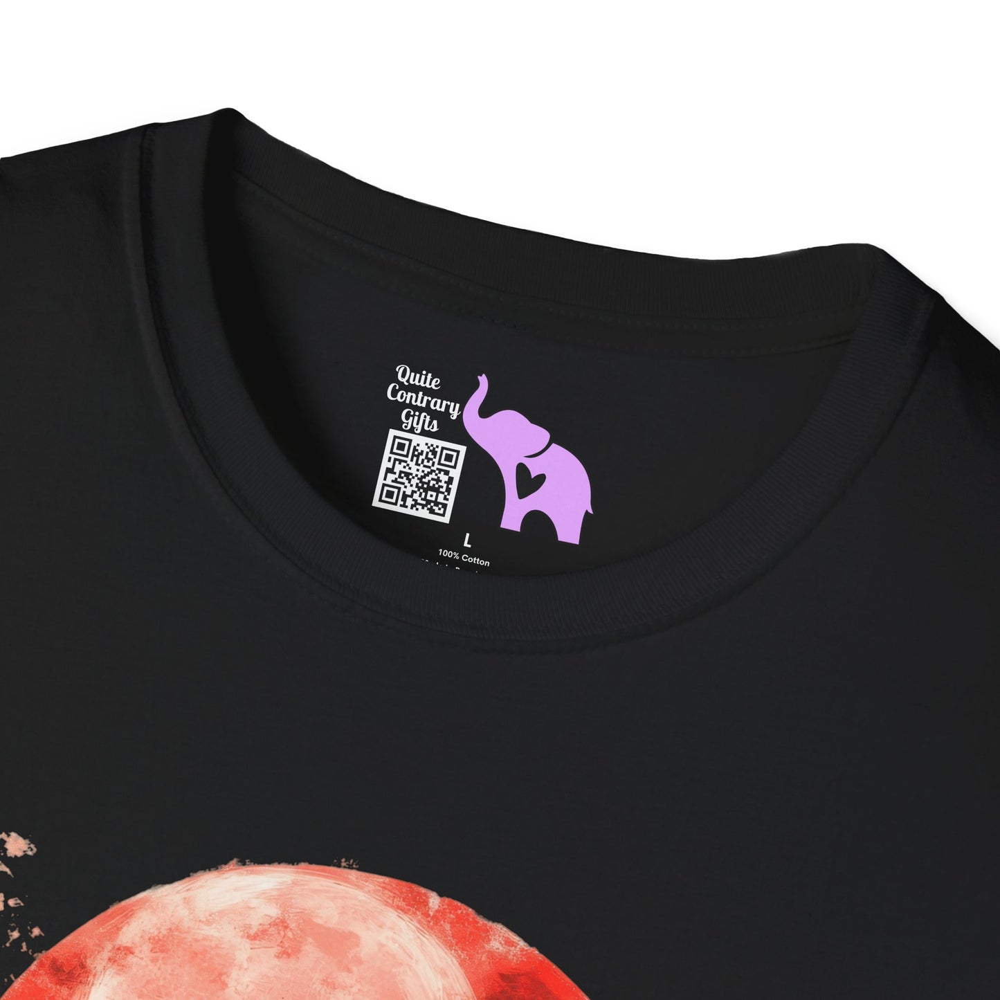Creepy Raven with Full Moon Adult T-shirt