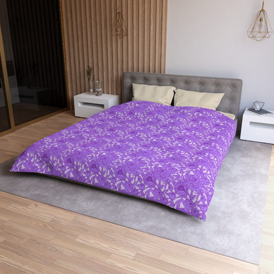 Lavender Peony Symphony Duvet Bedding Set