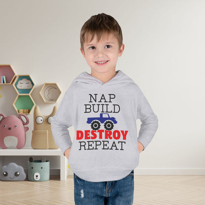 Nap Build Destroy Repeat Toddler Hoodie