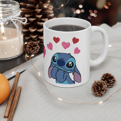 Valentine Stitch Ceramic Mug, (11oz, 15oz)