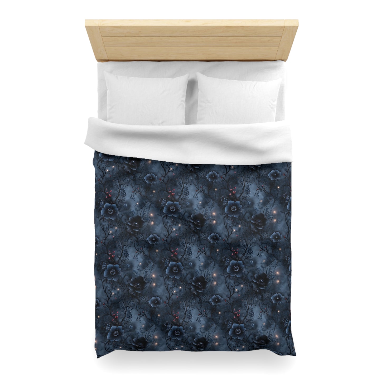 Black Roses & Vines Microfiber Duvet Cover