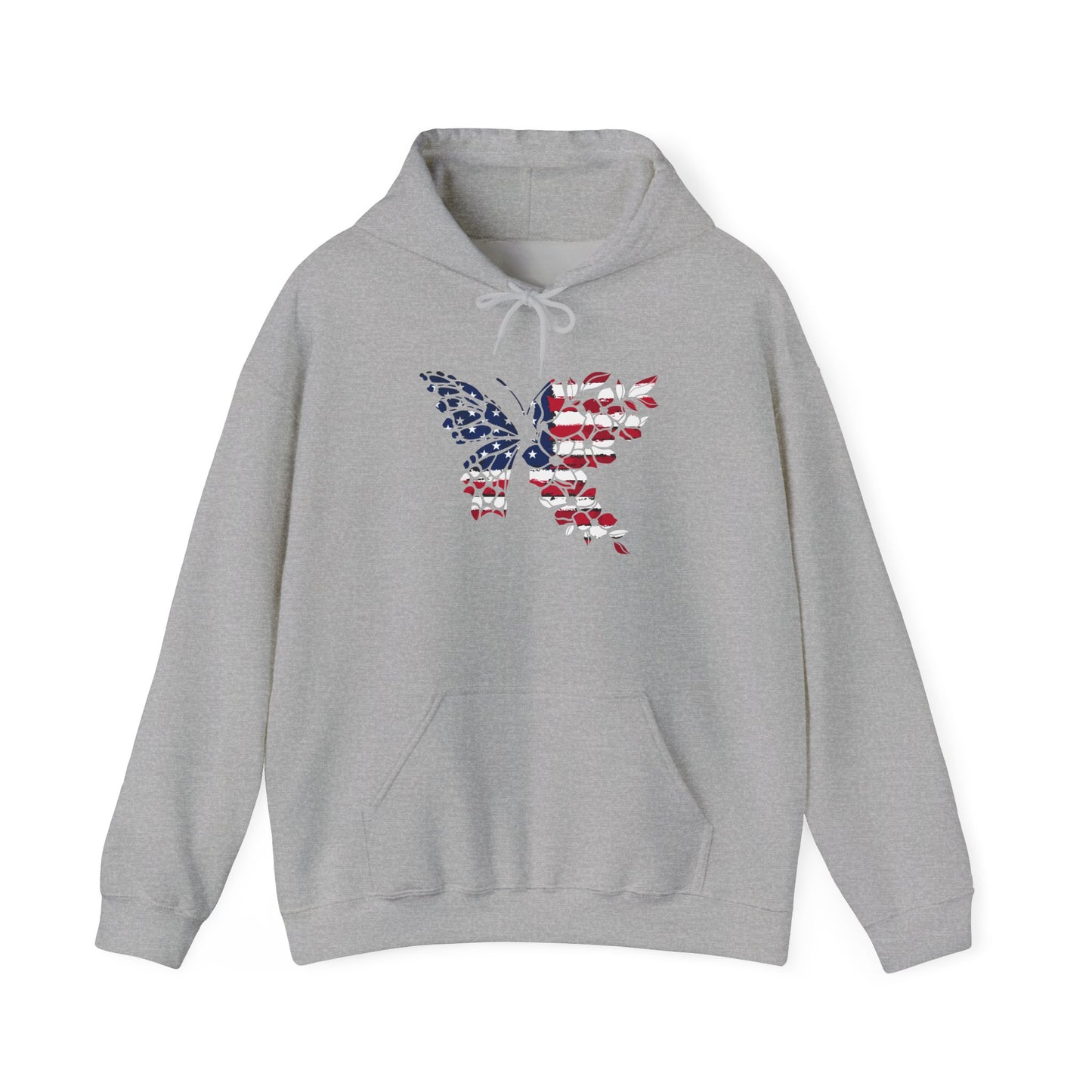 American Flag Butterfly Heavy Blend™ Hooded Sweatshirt