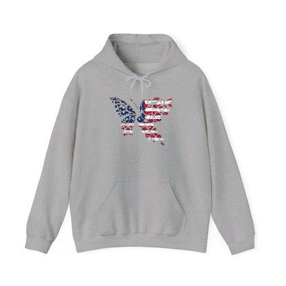 American Flag Butterfly Heavy Blend™ Hooded Sweatshirt