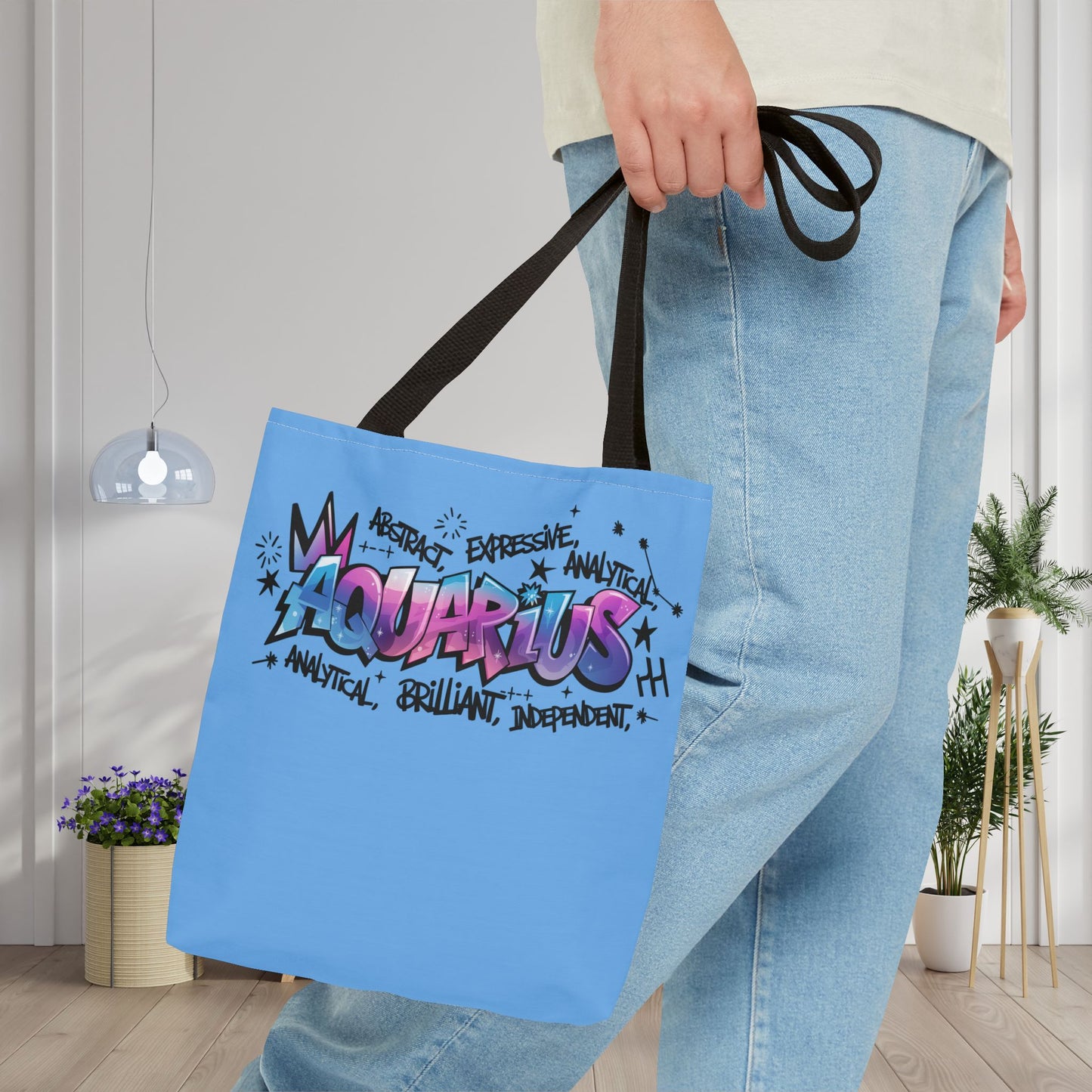 Aquarius Street Art Canvas Tote Bag