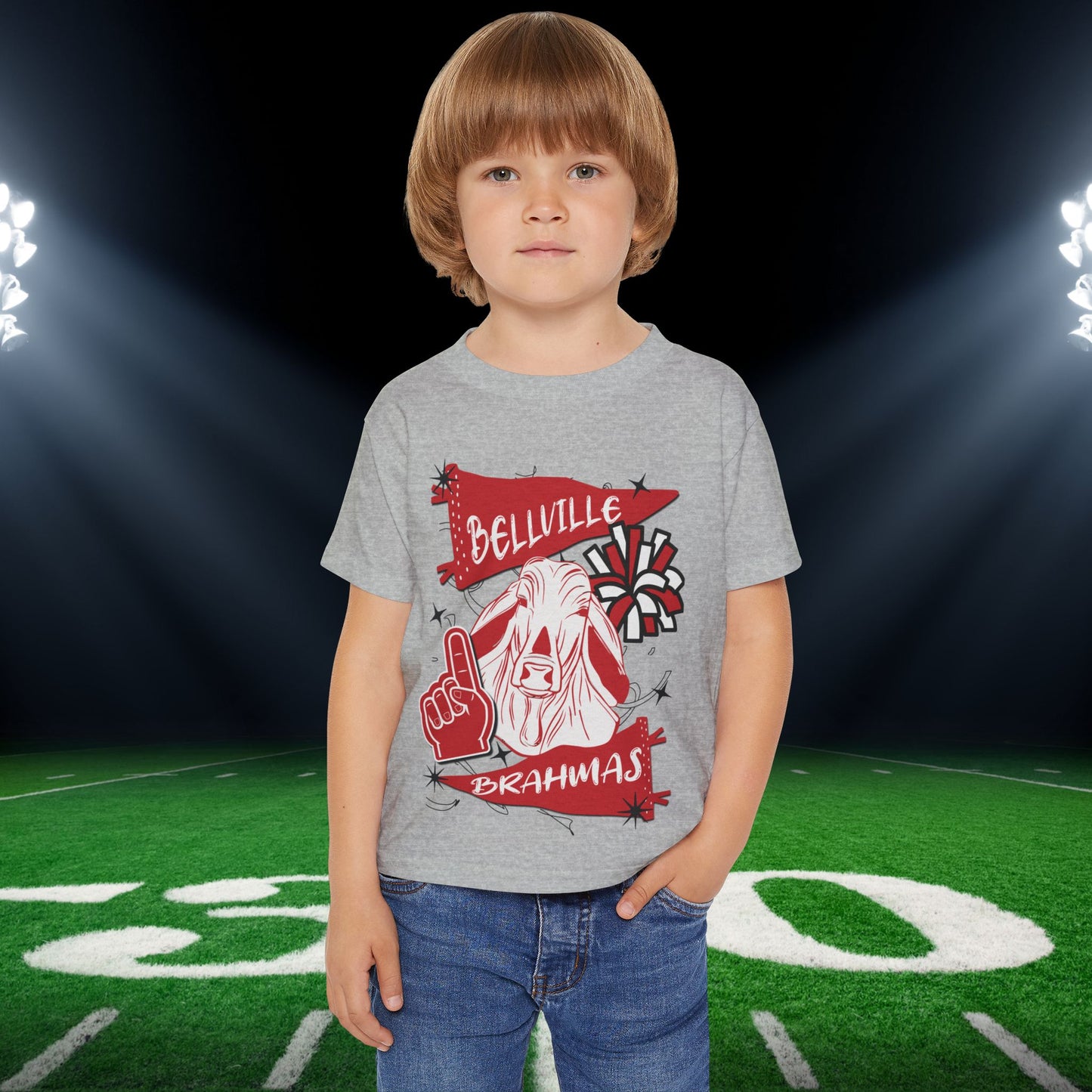 Bellville Brahmas #1 Heavy Cotton™ Toddler T-shirt