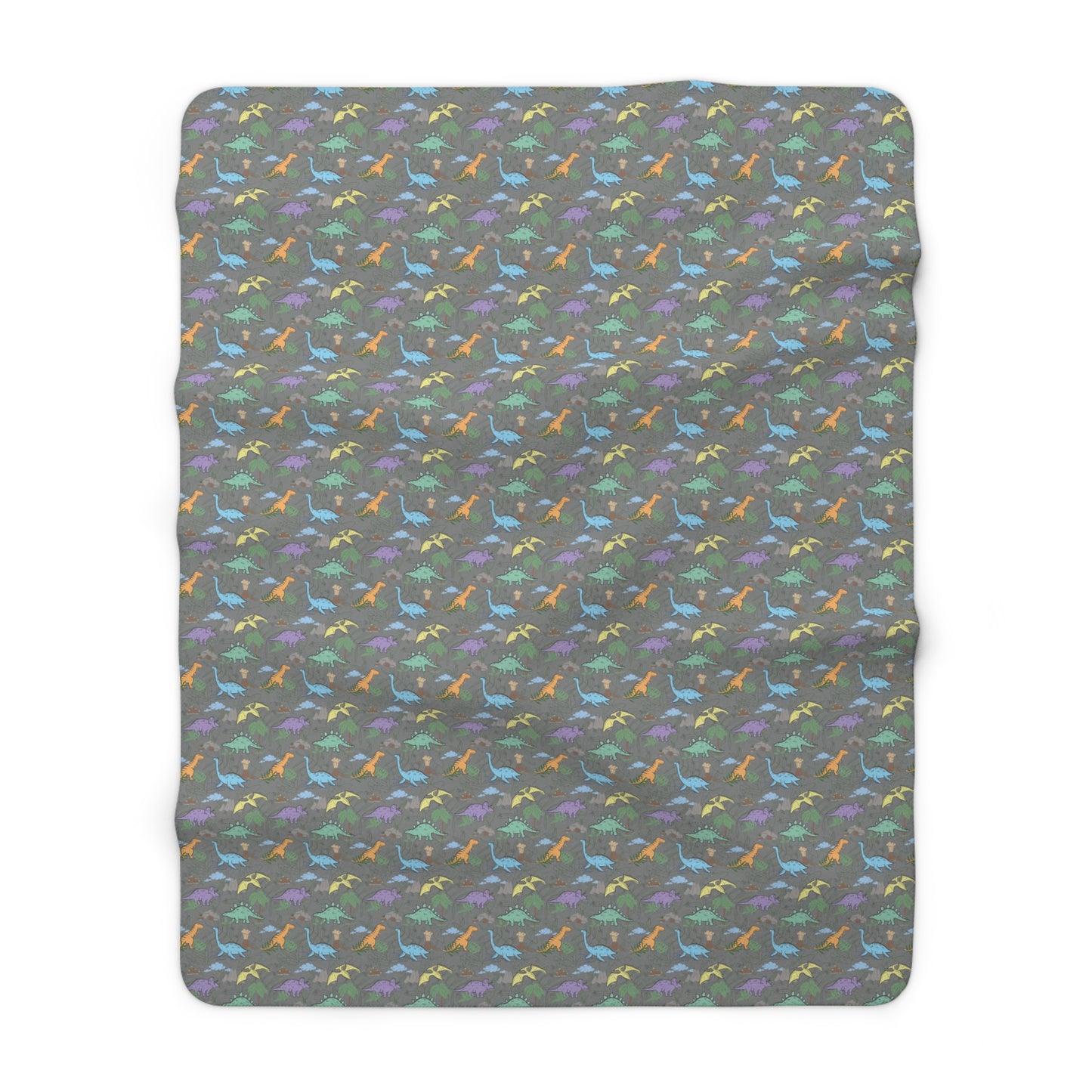 Prehistoric Playtime Sherpa Fleece Blanket