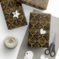 Golden Star Lattice Wrapping Paper