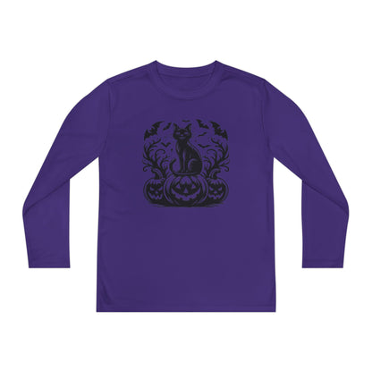 Whiskers at Witching Hour Youth Long Sleeve Tee