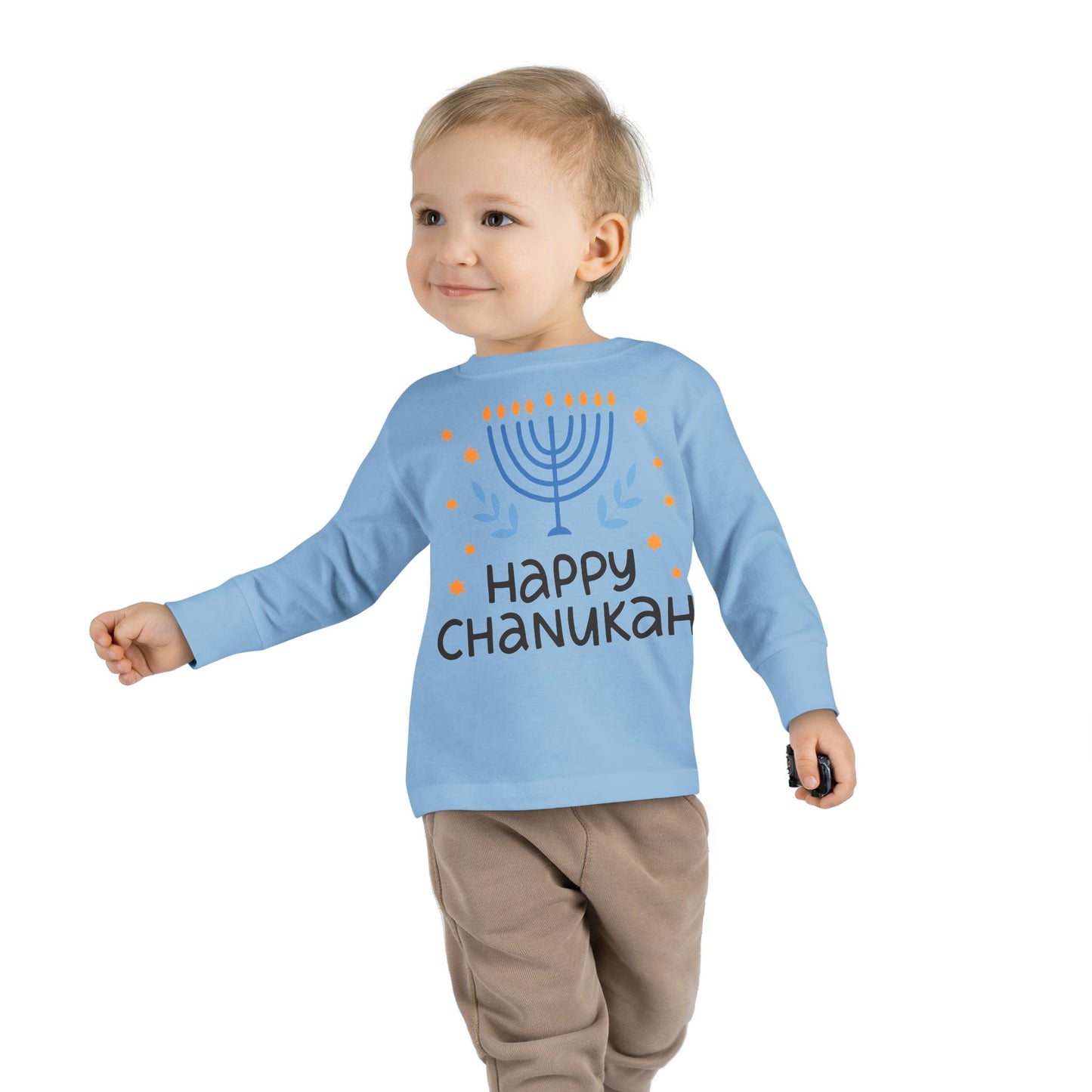 Happy Chanukah Toddler Long Sleeve Tee