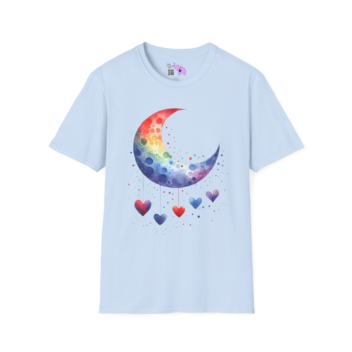 Colorfall Heart Moon Adult T-shirt