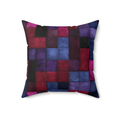 Velvet Mosaic Print Throw Pillow