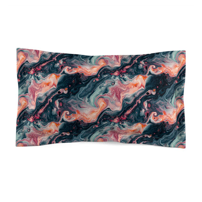 Pink Venom Marble Pillow Sham