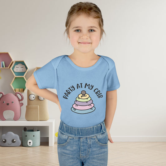 Party At My Crib Infant Baby Rib Bodysuit