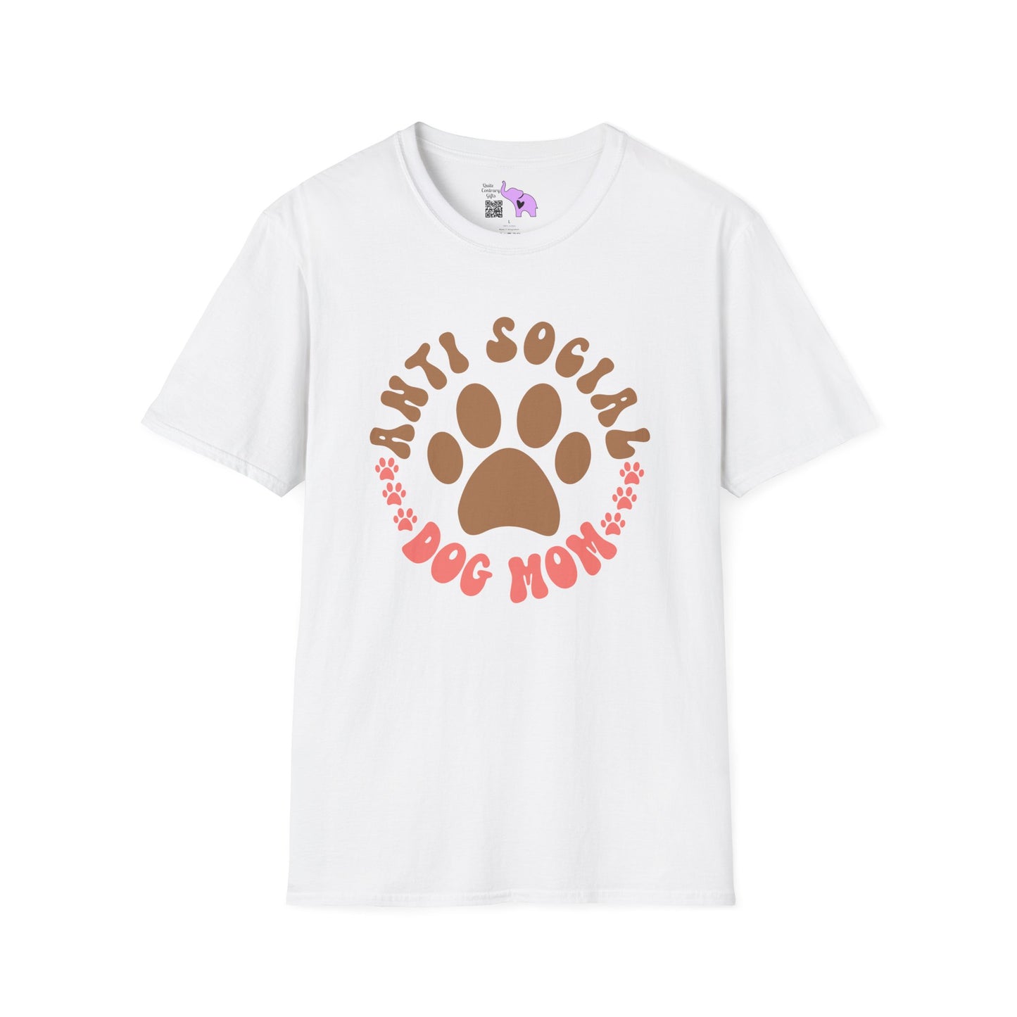 AntiSocial Dog Mom Adult T-shirt
