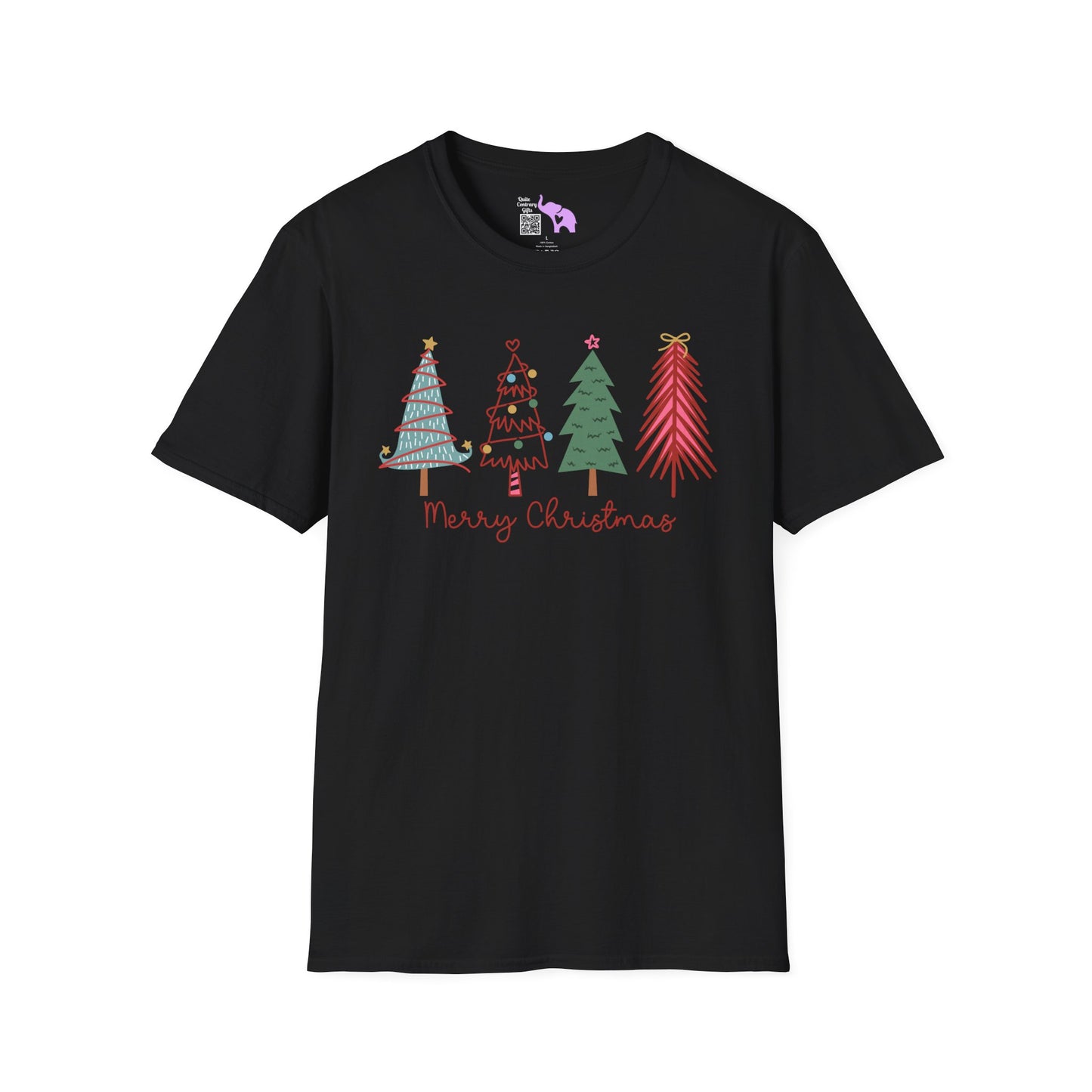 Merry Christmas Trees Adult T-shirt