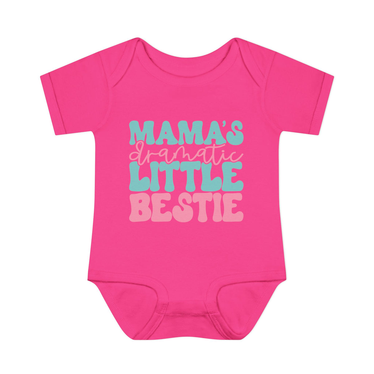 Mama's Dramatic Little Bestie Baby Rib Bodysuit