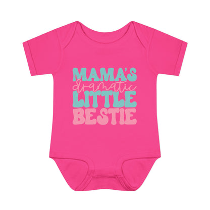 Mama's Dramatic Little Bestie Baby Rib Bodysuit