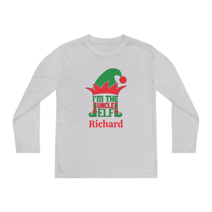 I'm The Uncle Elf Personalized Youth Long Sleeve Tee