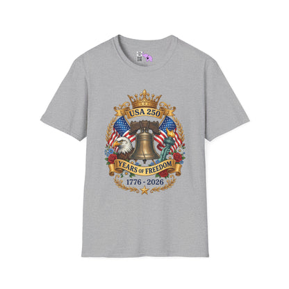 Liberty Bell USA 250 Years of Freedom Adult T-shirt
