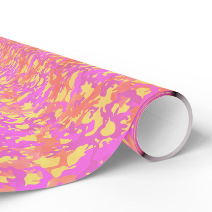 Sunset Sorbet Camo Wrapping Paper