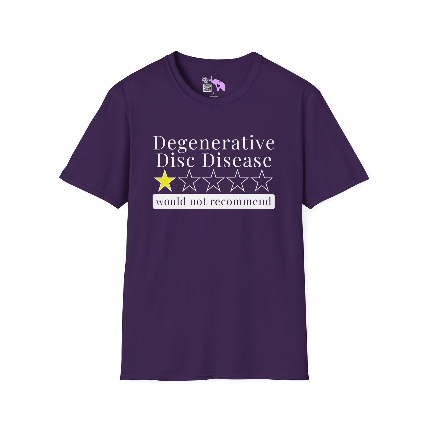 Degenerative Disc Disease 1 Star Would Not Recommend Adult T-shirt