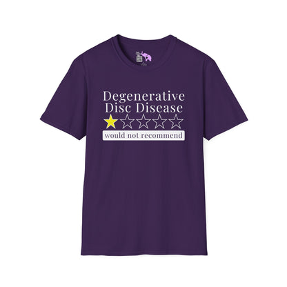 Degenerative Disc Disease 1 Star Would Not Recommend Adult T-shirt