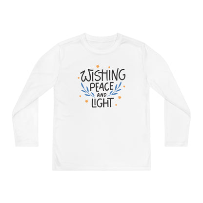 Hanukkah Wishing Peace & Light 3 Youth Long Sleeve Tee