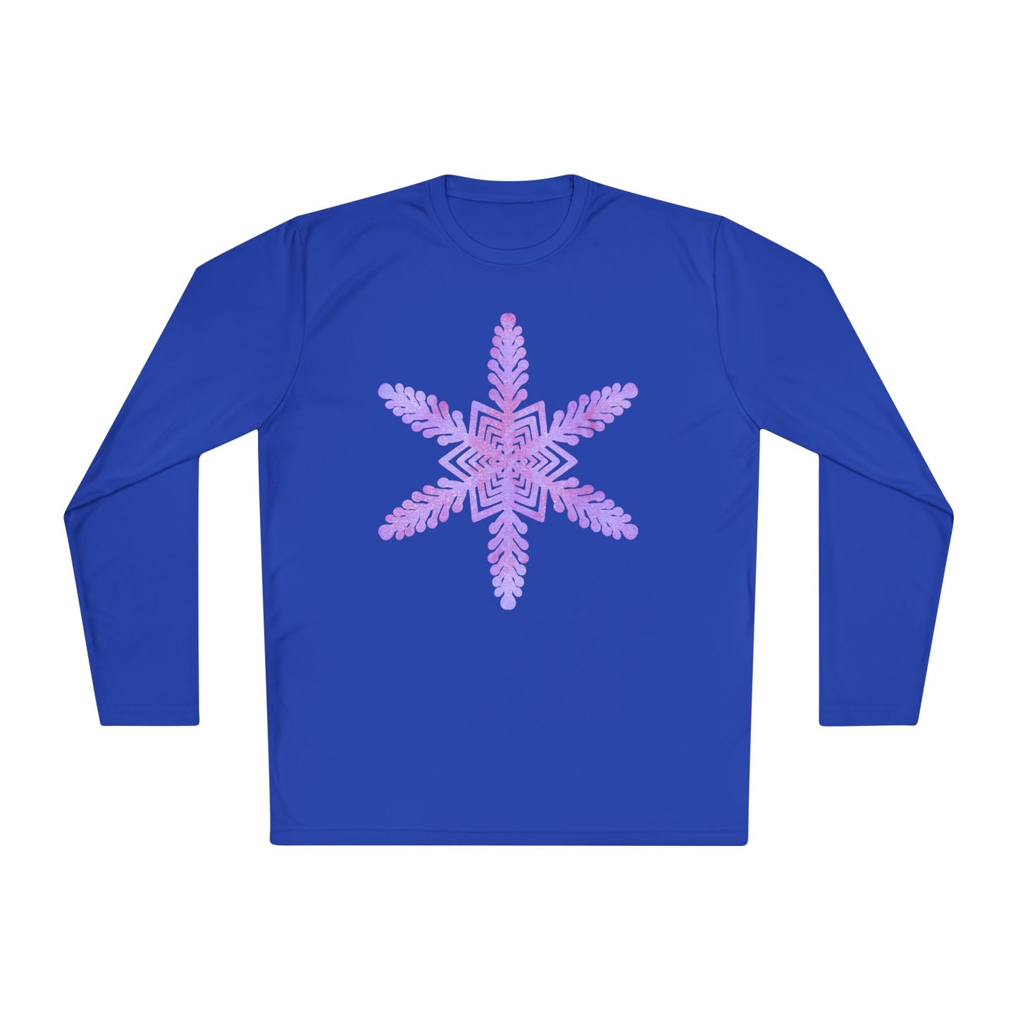 Large Snowflake 2 Adult Long Sleeve Tee