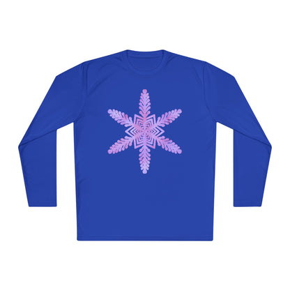 Large Snowflake 2 Adult Long Sleeve Tee