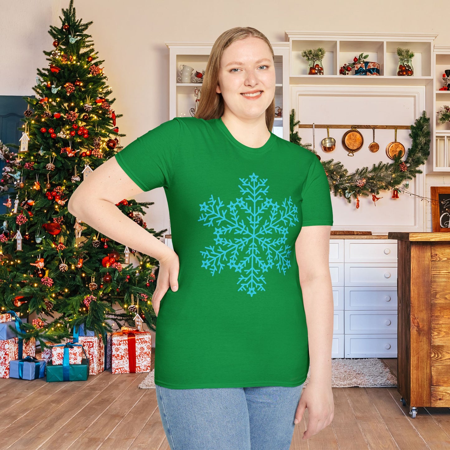 Large Snowflake Adult T-shirt