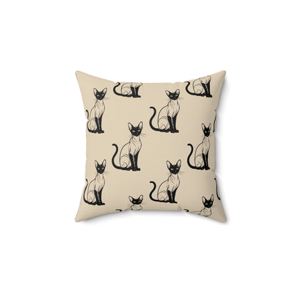 Siamese Charm – Sandy Dune Throw Pillow