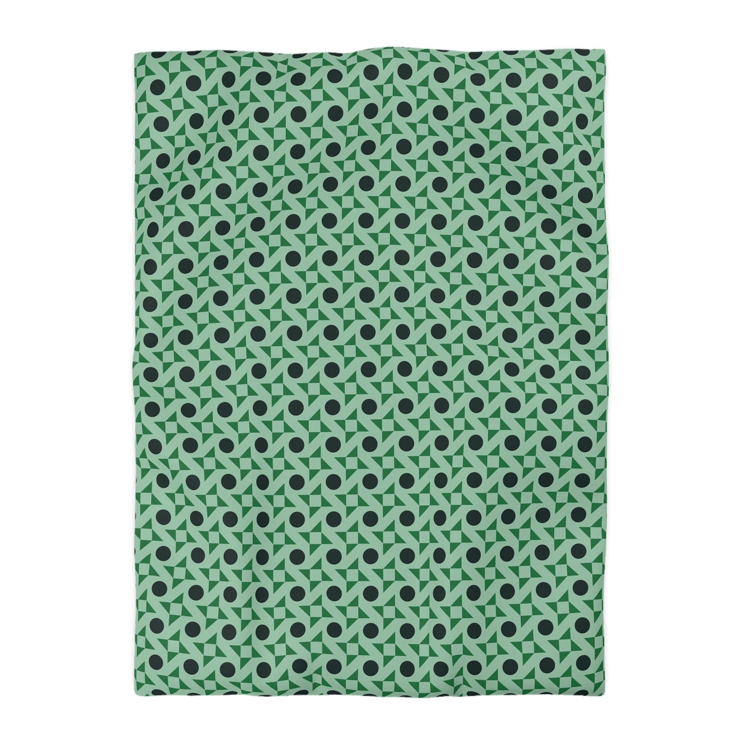Emerald Pinwheels Microfiber Duvet Cover