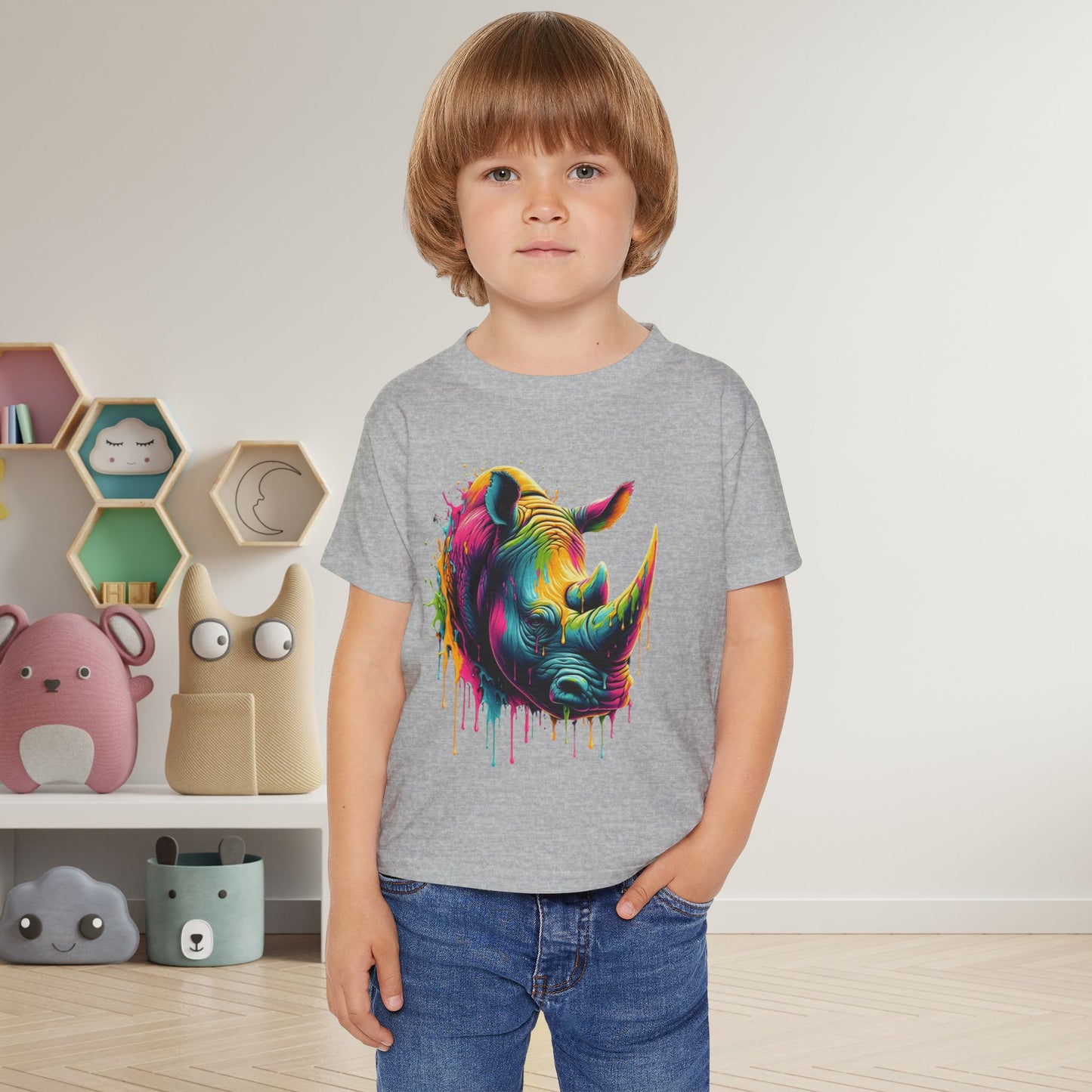 Colorful Rhino Heavy Cotton™ Toddler T-shirt
