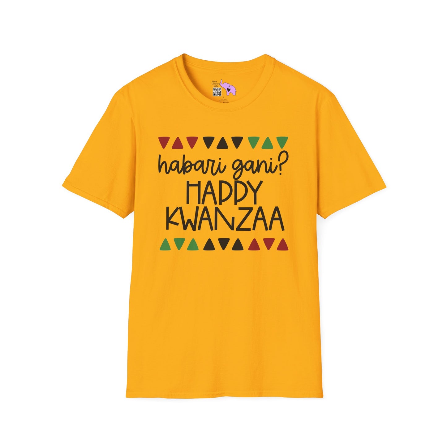 Habari Gani? Happy Kwanzaa Adult T-shirt