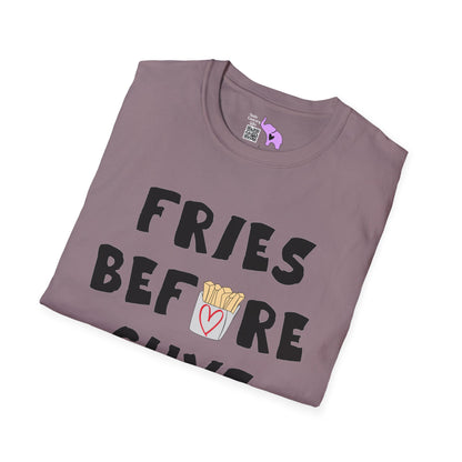 Fries Before Guys Adult T-shirt