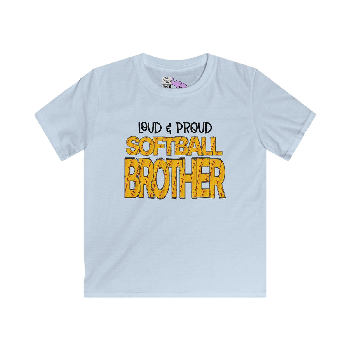 ""Loud & Proud Softball Brother Youth Softstyle Tee