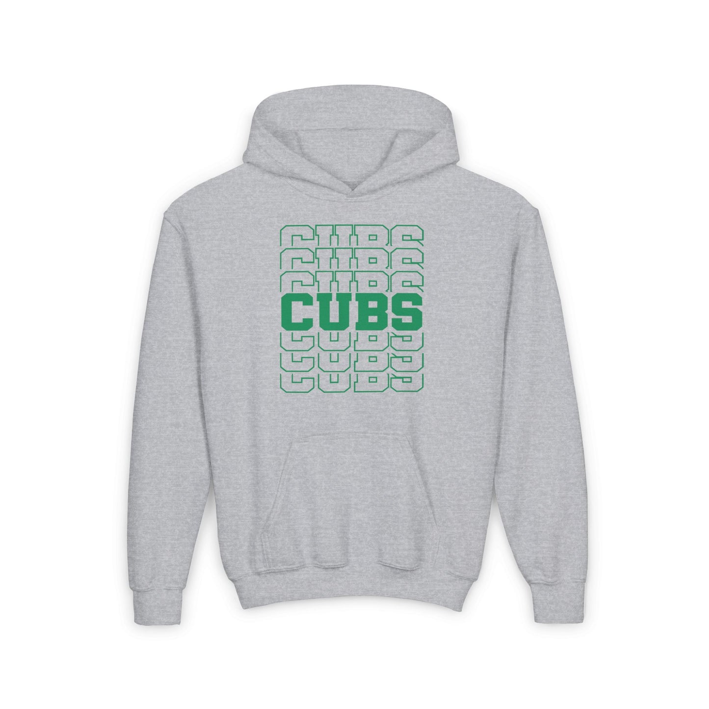 Cubs (Stacked) Mascot Youth Heavy Blend Hoodie