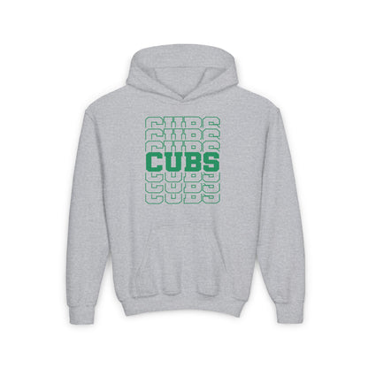 Cubs (Stacked) Mascot Youth Heavy Blend Hoodie