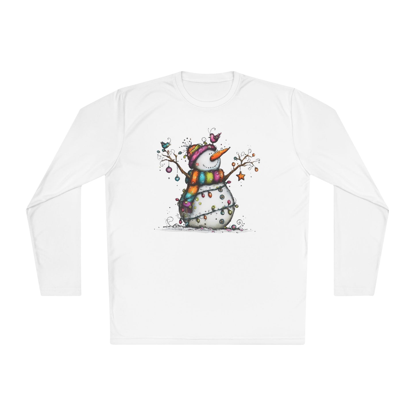 The Snowman Who Loved Butterflies Adult Long Sleeve Tee