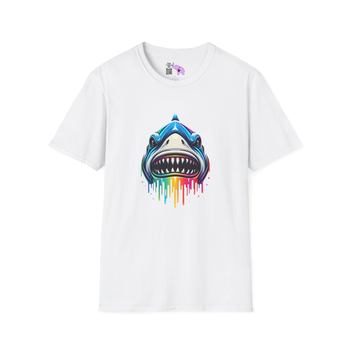 Colorful Shark Adult T-shirt