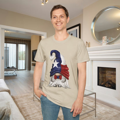 Texas Bowtie Gnome Adult T-shirt