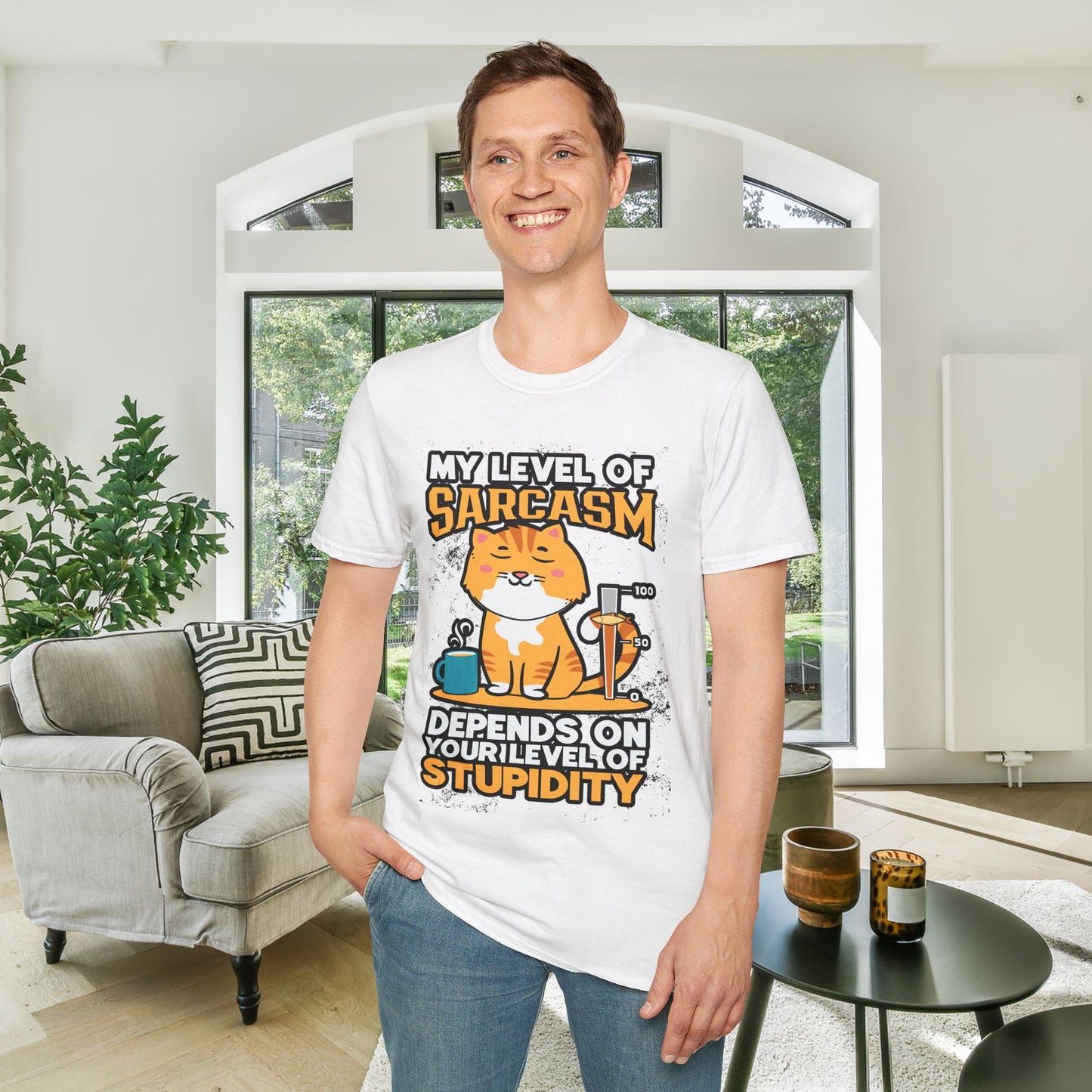 My Level of Sarcasm Adult T-shirt