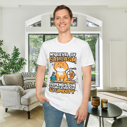My Level of Sarcasm Adult T-shirt