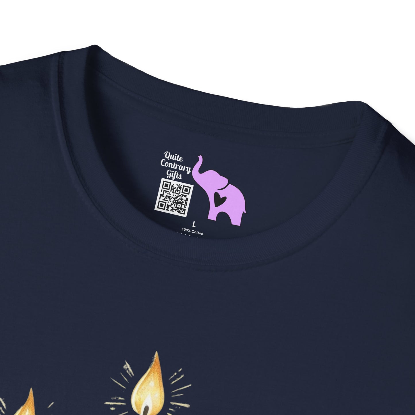 Star & Flame Hanukkah Adult T-shirt
