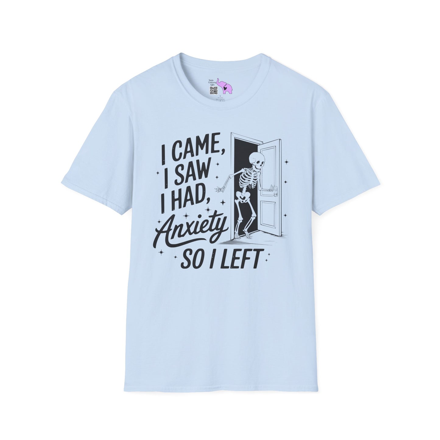 I Came I Saw I Had Anxiety So I Left Adult T-shirt